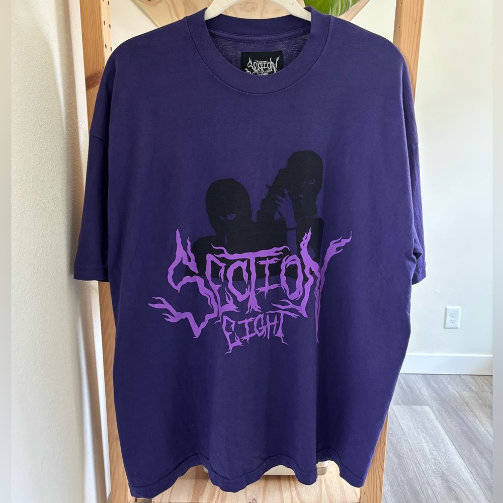 Rare HTF Section Eight Official Purple Graphic Tee Shirt Men Size X-Large 8 ball